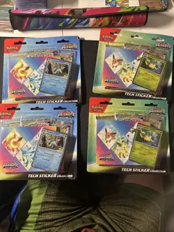 Pokemon TCG Prismatic Evolutions Tech Sticker Collection Set Lot Of 4 - Image 1