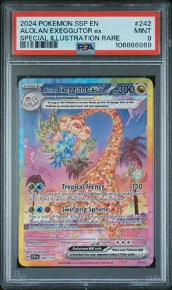 2024 POKEMON SSP EN-SURGING SPARKS #242 ALOLAN EXEGGUTOR EX PSA 9 - Image 1