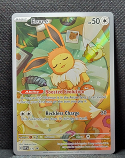 Pokemon Eevee SVP 173 Prismatic Evolutions Promo NM Black Star - Image 1