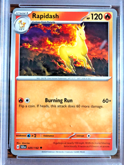 Rapidash Regular Uncommon #020 - PSA MINT 9 - 2024 Stellar Crown - Pokemon TCG - Image 2