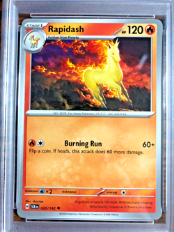Rapidash Regular Uncommon #020 - PSA MINT 9 - 2024 Stellar Crown - Pokemon TCG - Image 5