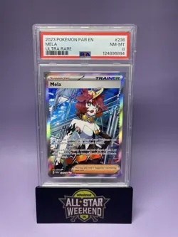 2023 Pokemon Paradox Rift MELA 236/182 Full Art PSA 8 NM Mint - Image 1