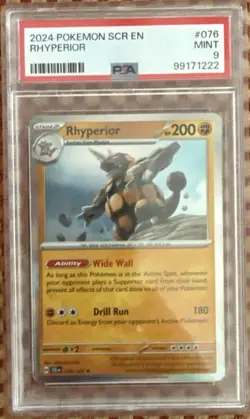 2024 POKEMON SCR EN-STELLAR CROWN #076 RHYPERIOR PSA 9 - Image 1