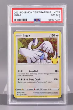 Lugia 2021 Pokemon Celebrations #022 PSA 8 - Image 1