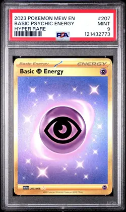 2023 POKEMON MEW EN-151 | HYPER RARE #207 BASIC PSYCHIC ENERGY PSA 9 - Image 1