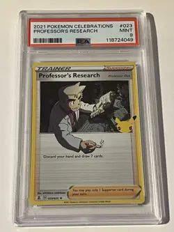 2021 POKEMON CELEBRATIONS #023 PROFESSOR'S RESEARCH PSA 9 - Image 1