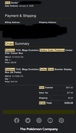 *PRESALE* Perfect Order Pokemon Center ETB Factory Sealed *Ships March 2026* - Image 3