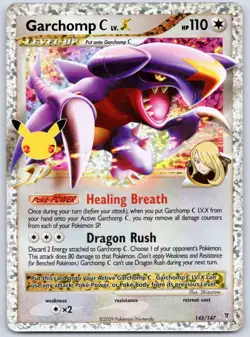 Garchomp C LV.X 145/147 (NM) - Celebrations: Classic Collection - Pokemon TCG - Image 1