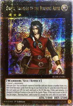 Yu-Gi-Oh Dante, Traveler of the Burning Abyss Quarter Century Secret Rare BLMR-E - Image 1