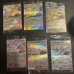 STAMPED Sealed Prismatic Evolutions Eeveelutions EX Promo Cards Set! All NM - Image 1