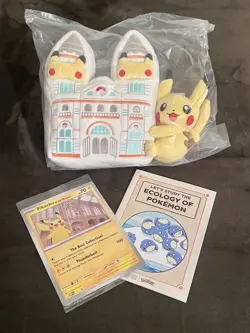Pokemon Natural History Museum Pikachu at the Museum Promo Card, Plush & Ecology - Image 1