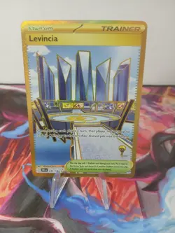 Pokemon TCG Trainer Card Levincia Stadium Gold, 244/182 - Image 1