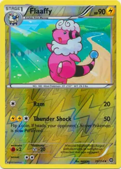 Flaaffy 39/114 Reverse Holo Steam Siege Pokemon Card NM - Image 1