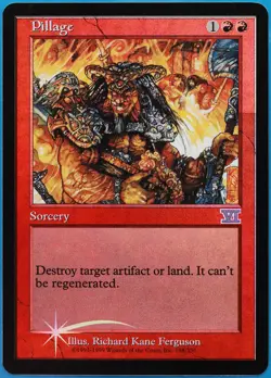 Pillage (Arena Promo) FOIL Arena League 2000 NM Red Rare CARD (485300) ABUGames - Image 1