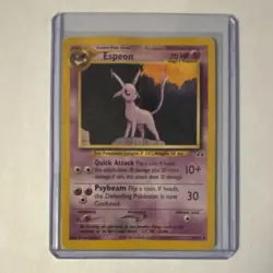 Pokemon Espeon Neo Discovery 38/75 Psychic Card 2001 Kagemaru Himeno English - Image 1