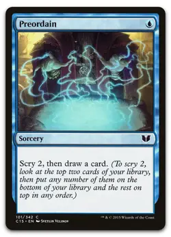 Preordain #101 (LP) Commander 2015 C15 Magic MTG - Image 1