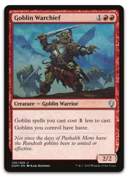 Goblin Warchief #130 (LP) Dominaria DOM Magic MTG - Image 1