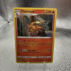 Pokemon Card TCG Charizard 10/78 Pokemon GO Set Holo Rare 2022 - Image 1