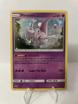 Mewtwo #SM77 Sun & Moon Promo - Cosmos Holo Pokemon Card - Image 1