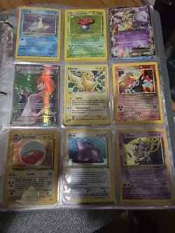 Pokemon TCG Vintage Binder Collection lot 200 plus cards Holos Wotc - Image 1