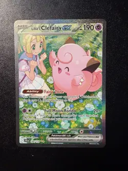 Pokemon TCG Lillie's Clefairy EX Journey Together Sir Card 184/159 NM Condition - Image 1