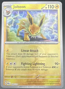 Pokemon TCG Jolteon 029/131 MASTER BALL Prismatic Evolutions English NM Card - Image 1