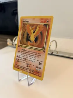 NM / M Pokemon TCG Moltres Holo Rare Card 12/62 Fossil 1st Edition - RARE - Image 3