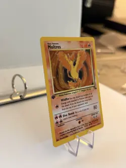 NM / M Pokemon TCG Moltres Holo Rare Card 12/62 Fossil 1st Edition - RARE - Image 4