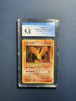 Japanese Moltres CGC 9.5/10 Fossil Holo No. 146 Pokemon TCG - Image 1
