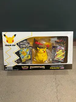 NEW Pokemon TCG Celebrations Pikachu VMax Premium Figure Collection Box Unopened - Image 1