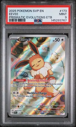 Eevee 173/131 Prismatic Evolutions Elite Trainer Box Pokemon PSA 9 - Image 1
