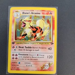Blaine's Arcanine 1/132 Gym Challenge Pokemon Holo First Edition - Image 1