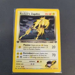 Rocket's Zapdos 15/132 Gym Challenge Holo First Edition Rare Pokemon - Image 1