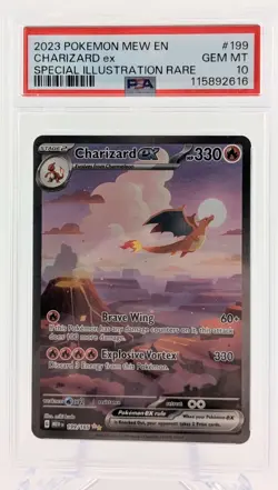 2023 Pokemon SV 151 Charizard EX #199 Special Illustration Rare PSA 10 GEM MINT - Image 1