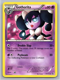 Gothorita 71/113 Uncommon Pokemon Legendary Treasures Lightly played - Image 1