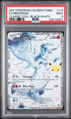 PSA 9 - RESHIRAM - 113 CELEBRATIONS CLASSIC COLLECTION POKEMON - Image 1
