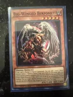 Konami Yu-Gi-Oh! Big-Winged Berfomet DUNE-EN004 1st Edition Effect Fiend - Image 1