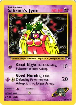 Pokemon TCG Sabrina's Jynx Gym Heroes Card 59/132 Unlimited MP - Image 1