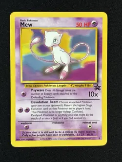 Pokemon Mew 08 Wotc Promo Regular 50 HP Basic Psychic Card - Image 1