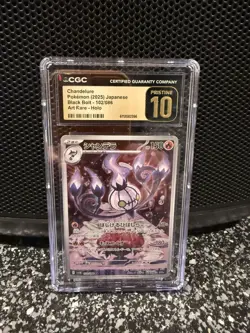 CGC 10 Pristine Chandelure 102/086 AR Art Rare Black Bolt sv11B Pokemon Card - Image 1