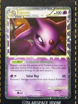 2010 POKEMON HEARTGOLD & SOULSILVER UNDAUNTED #81 ESPEON-HOLO - Image 1