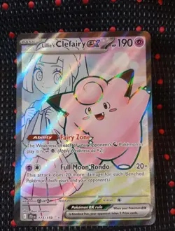 Lillie's Clefairy ex 173/159 Sv09: Journey Together Holo Pokemon TCG Pink Card - Image 1