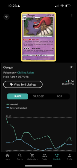 Gengar 057/198 Swsh06: Sword & Shield - Chilling Reign Holo Pokemon Card - Image 3