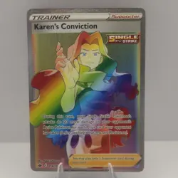 Pokemon Karen's Conviction 216/198 Chilling Reign Secret Rare Full Art Holo - Image 1
