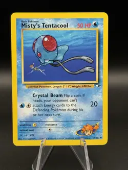 Misty’s Tentacool 57/132 Pokemon Gym Heroes Unlimited Uncommon Lightly Played - Image 1