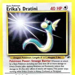 Erika's Dratini - REG - Pokemon TCG - Gym Heroes - 42/132 - UNCOMMON ~ MP - Image 1