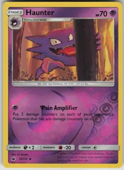 Pokemon TCG Haunter Uncommon Reverse Holo SM - Crimson Invasion 37/111 - Image 1