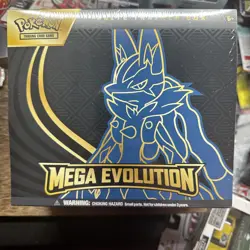 Mega Evolution Base Set Lucario ETB Elite Trainer Box SEALED Pokemon - Image 1