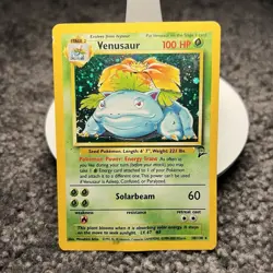 Pokemon Venusaur 18/130 Holo Rare Base Set 2 HP - Image 1