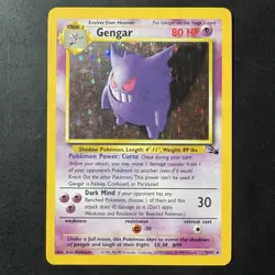 Pokemon Vintage Holo Gengar 5/62 Fossil WoTC 1999 - Image 1